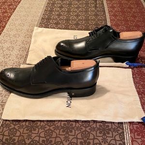 Louis Vuitton Black Designer Derby Shoes